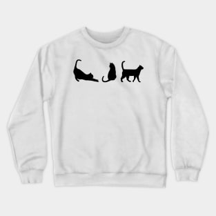 Trio Black Cats Crewneck Sweatshirt